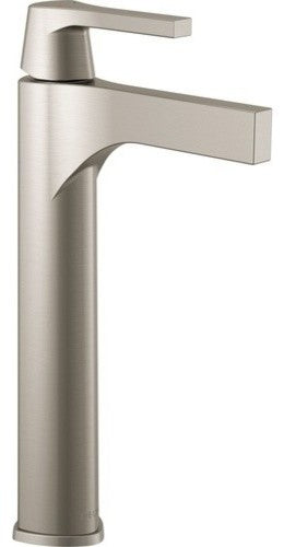 Delta Zura Single Handle Vessel Bathroom Faucet, Stainless, 774-SS-DST