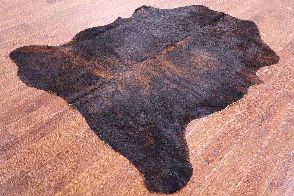 7' 1" X 6' 9" Organic Natural Hair-On Cowhide Area Rug C1535