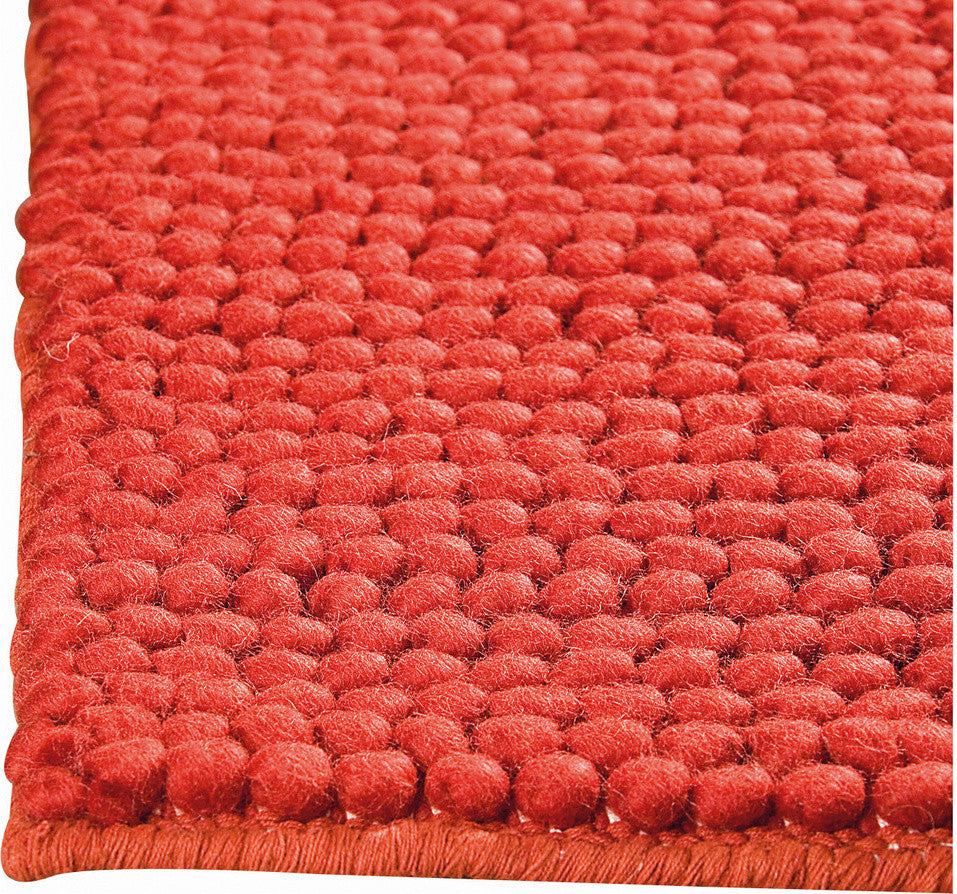 Hand Woven Red Wool Area Rug