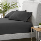 Bare Home Fleece Fitted Bottom Sheet, Grey, Twin Xl