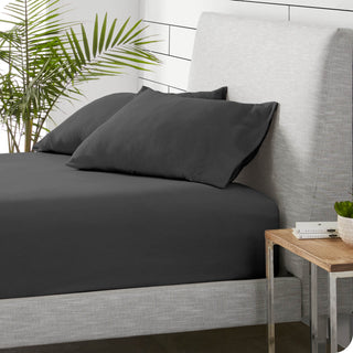 Bare Home Fleece Fitted Bottom Sheet, Grey, Twin Xl