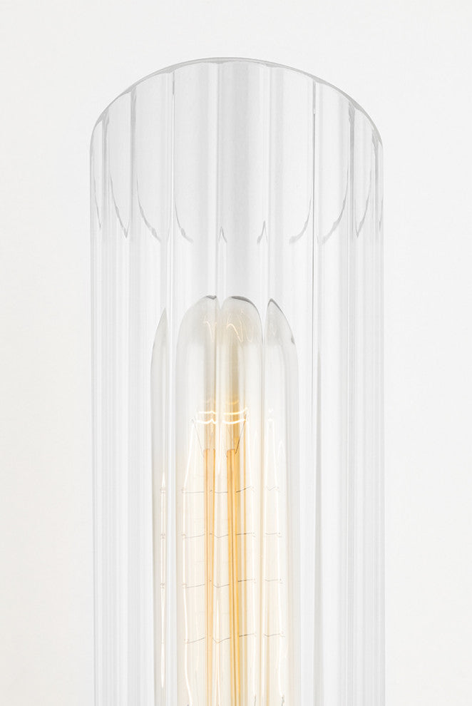 Cecily 2-Light Small Wall Sconce, Clear Glass, Finish: Old Bronze