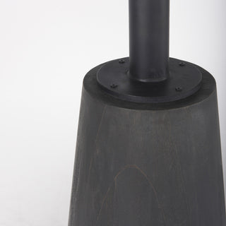 32" Round Black-Brown Wood Accent Pedestal Bistro Table