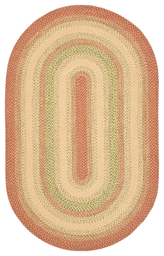 Safavieh Braided Collection BRD303 Rug, Rust/Multi, 4'x6' Oval