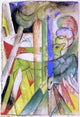 Franz Marc Mountain Goats - 18" x 27" Premium Canvas Print