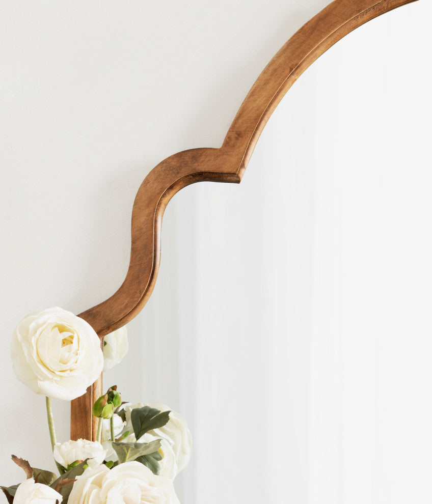 Hogan Arch Framed Mirror, Rustic Brown, 36"x30"