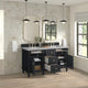 Lorelai 60" Double Vanity, Black Onyx, 3 CM Victorian Silver Top