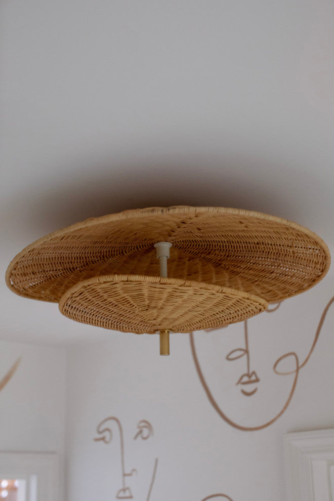 Megan Molten x Mitzi Marigold 8.75" Semi Flush Aged Brass