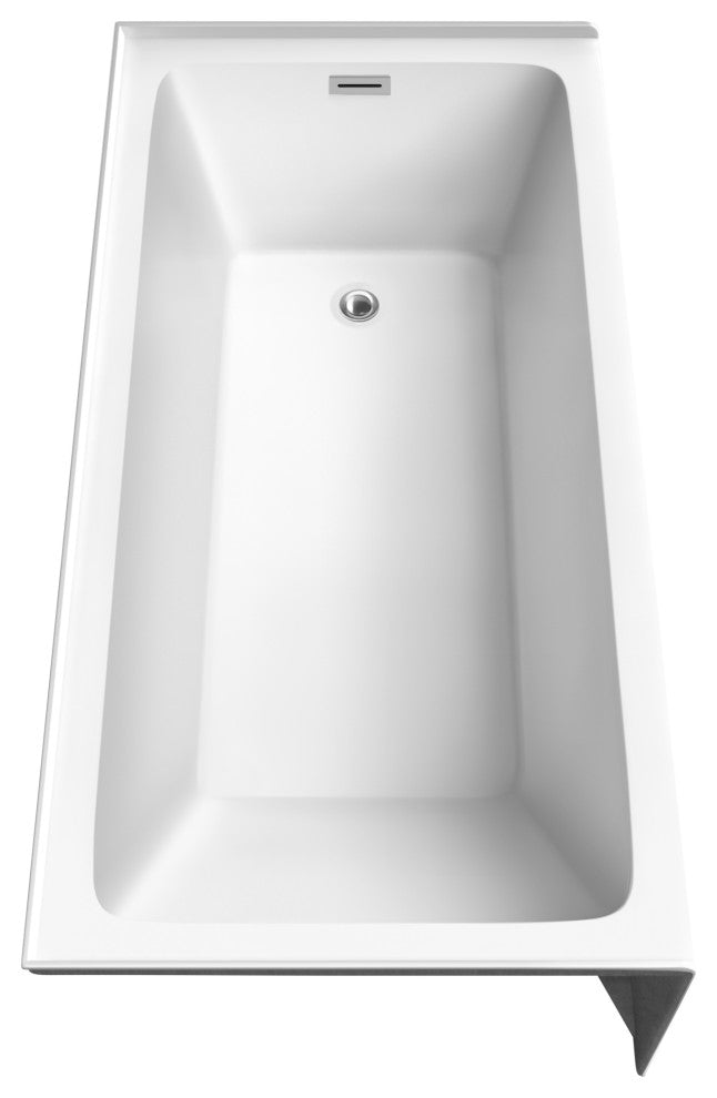 Grayley 60"x30"x18" Alcove Bathtub with Right-Hand Drain and Trim, Polished Chrome