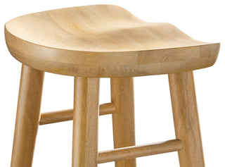 Saville Backless Wood Bar Stools - Set of 2