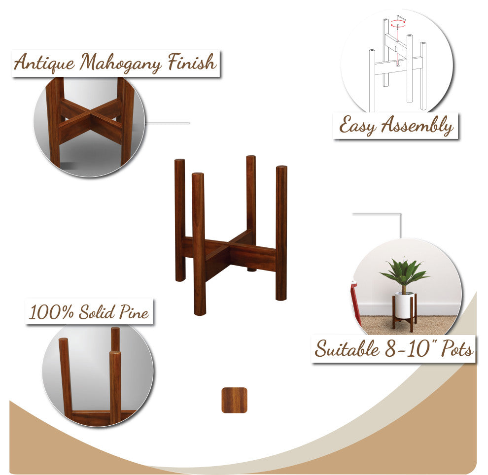 Wood Plant Display Stand, 10"