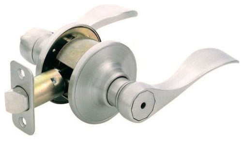 Kingston Privacy Door Lever, Satin Nickel