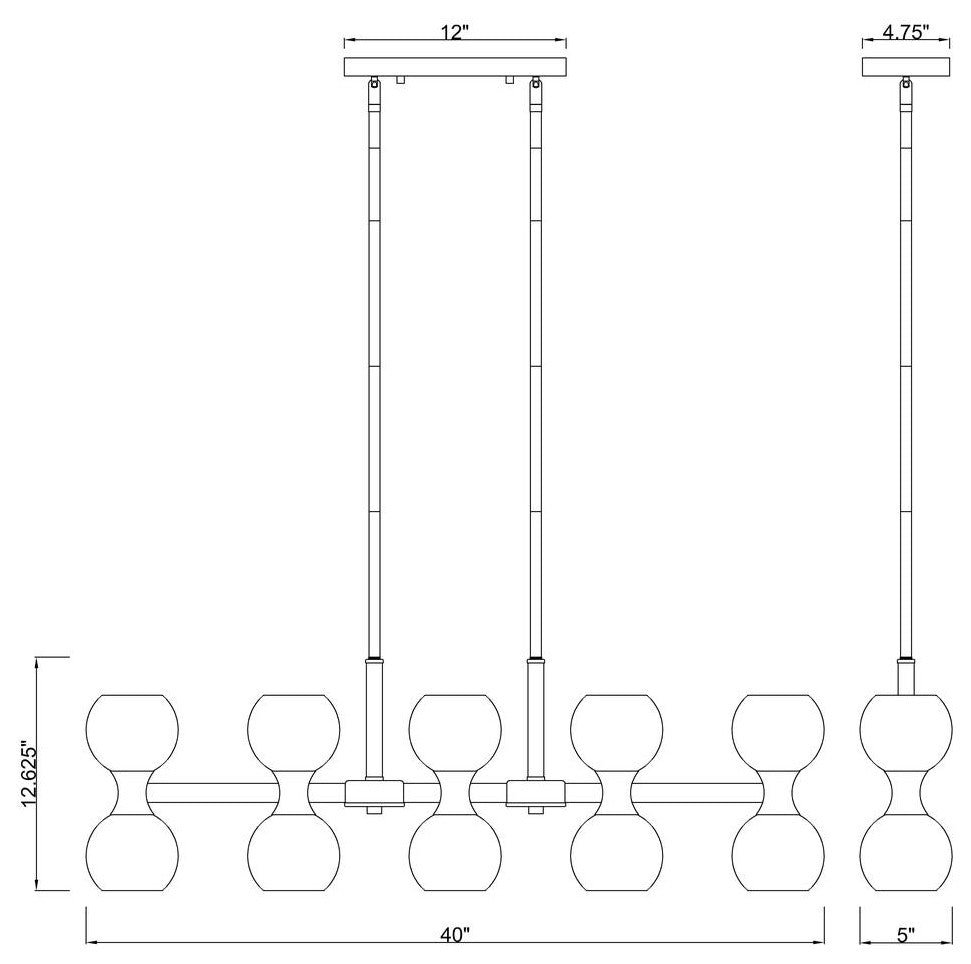 Z-LITE 10-Light Island, Modern Gold