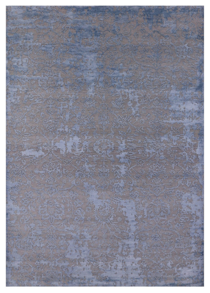 6' 3" X 8' 11" Handmade Persian Wool and Silk Rug Q6279