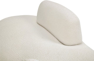 Argyle Upholstered Chaise/Loveseat, Cream, Teddy Fabric