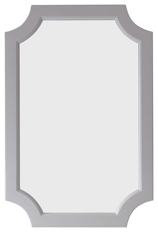 Grossetto 24" Irregular Farmhouse Bathroom/Vanity Framed Wall Mirror, Paris Grey