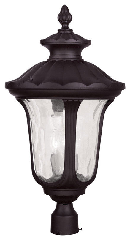 Livex 7864-07 3-Light Bronze Outdoor Post Lantern, Bronze