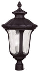 Livex 7864-07 3-Light Bronze Outdoor Post Lantern, Bronze