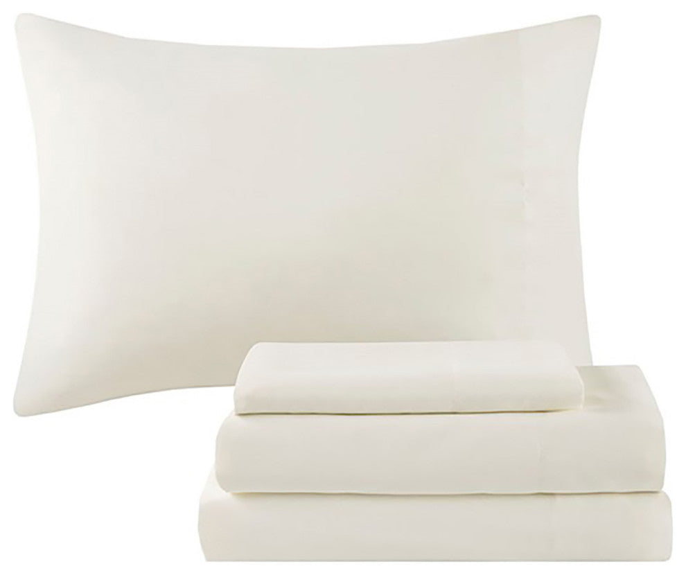 Madison Park Lavine 12 Piece Complete Bed Set, Silver