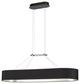 Black and Silver Modern Pendant With Matte Black Metal