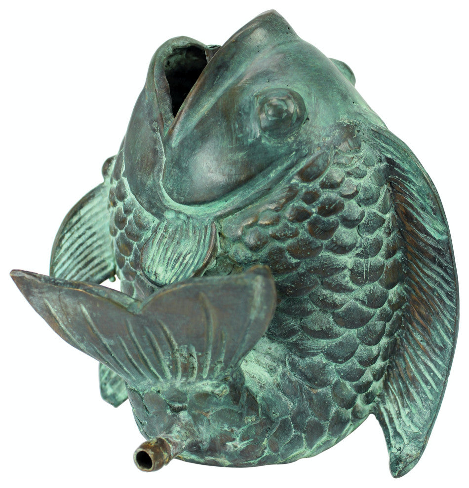 Dancing Asian Fish Statue, Small