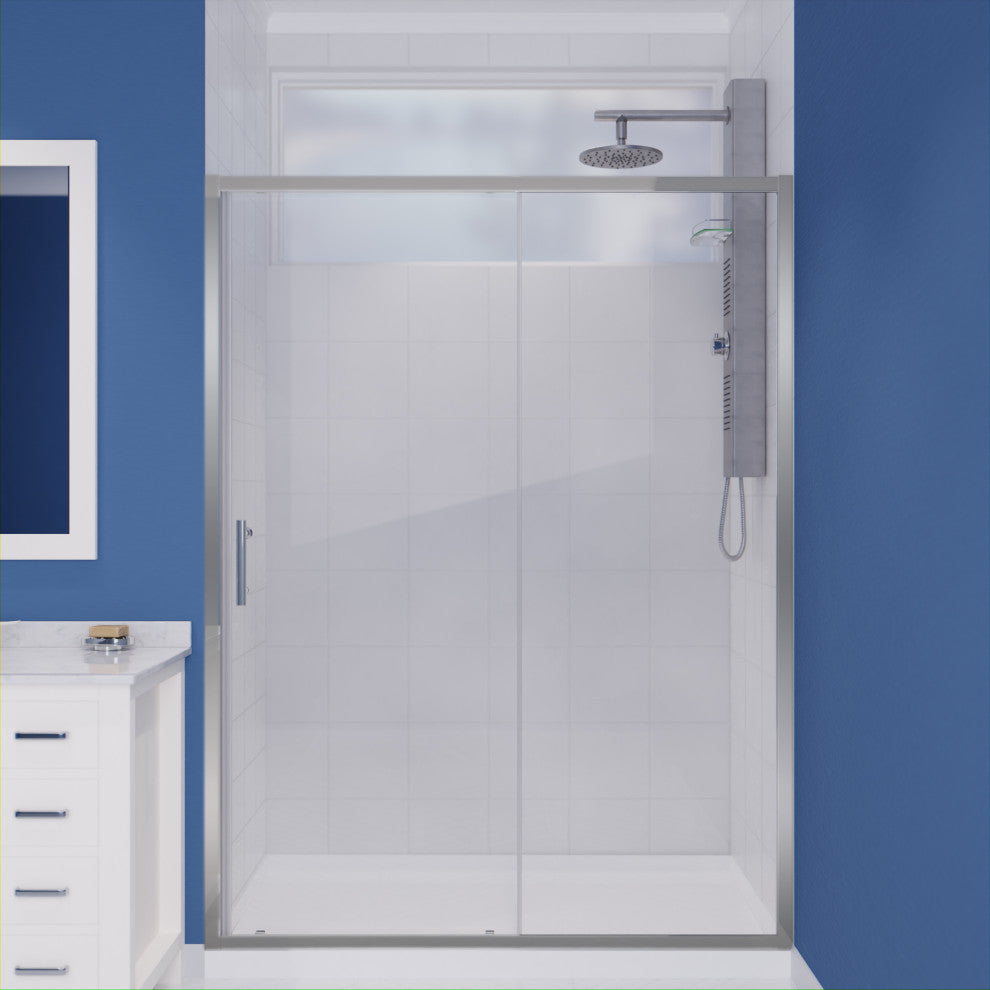 ANZZI Halberd Framed Sliding Shower Door, Polished Chrome, 60" X 72"