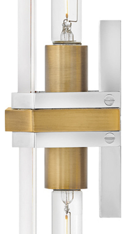 Hinkley Kipton Large Sconce, Polished Nickel