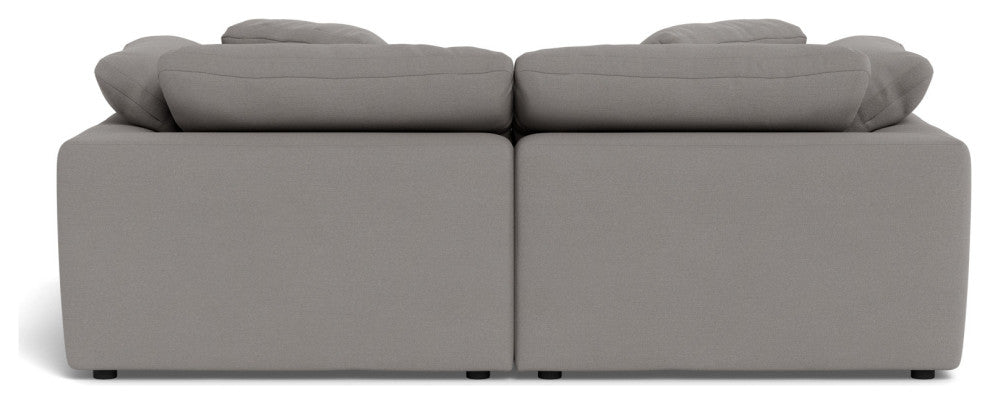 Fluffy 2-Piece Sofa with Ottoman, Peyton Slate
