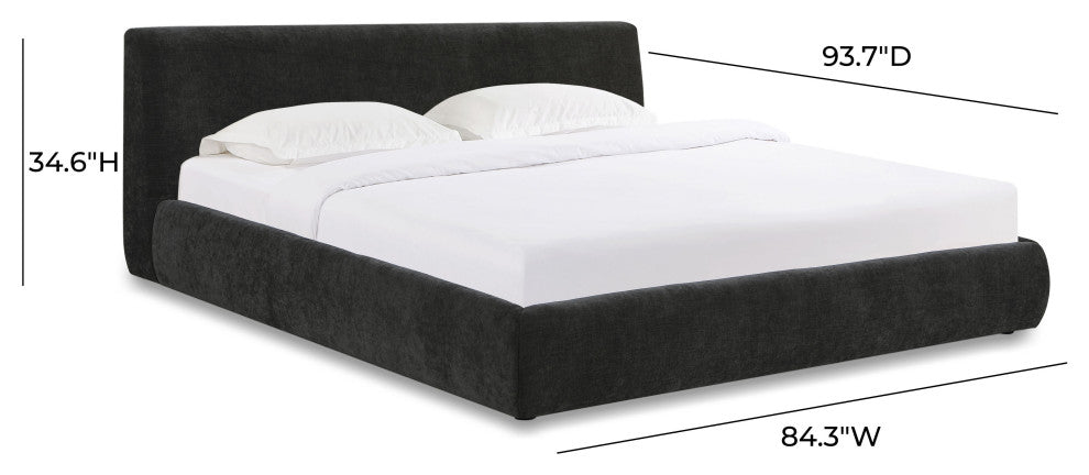 Isla Upholstered Bed, Charcoal, King