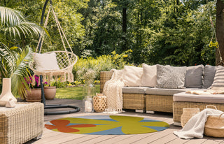 Bold Flowers Modern & Contemporary Chenille Area Rug