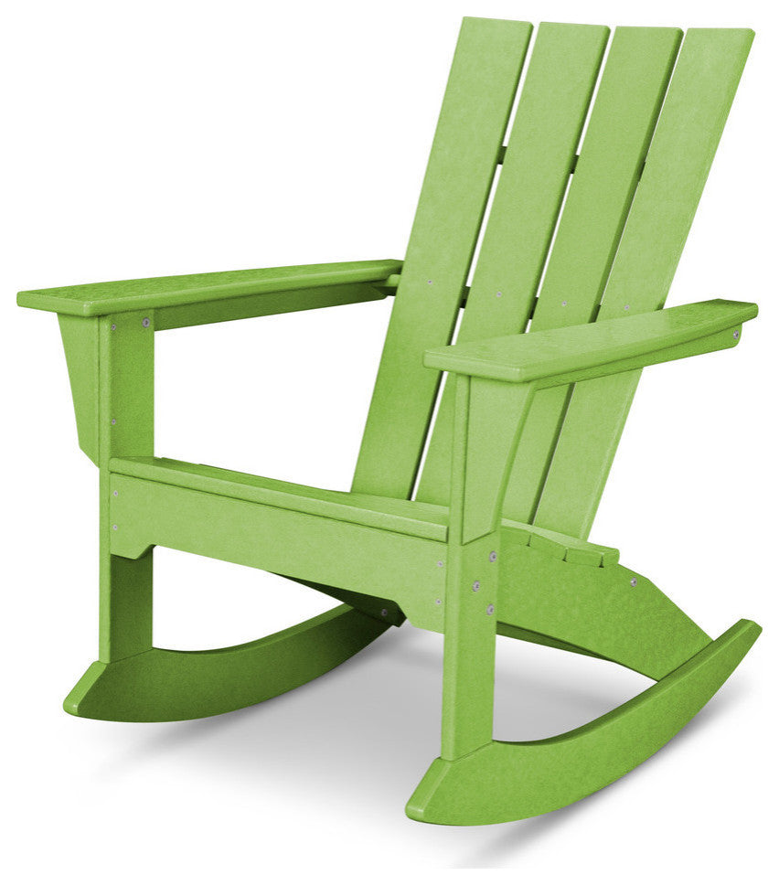 Polywood Quattro Adirondack Rocker, Lime