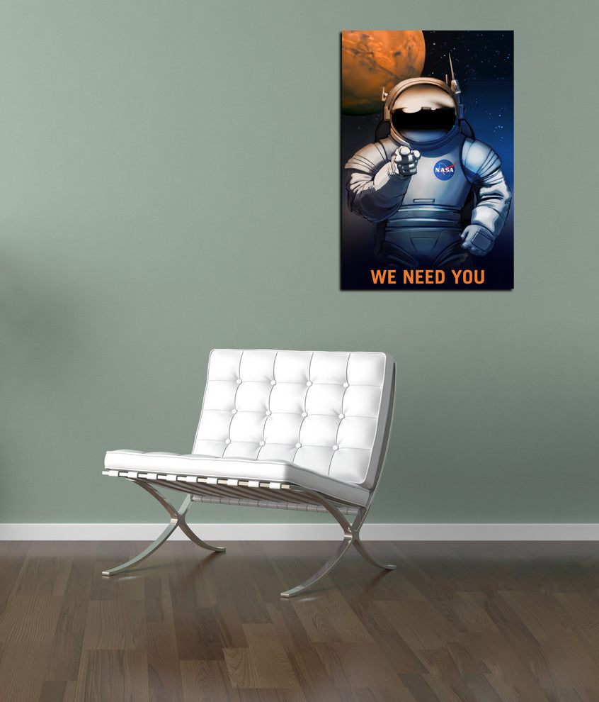 Epic Graffiti "Mars Explorer Series: We Need You" Space Giclee Canvas, 12"x18"