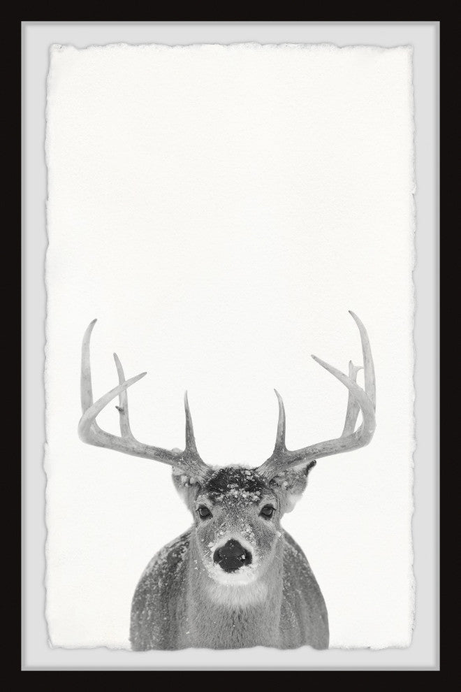 "Grey Deer" Framed Painting Print, 12x18