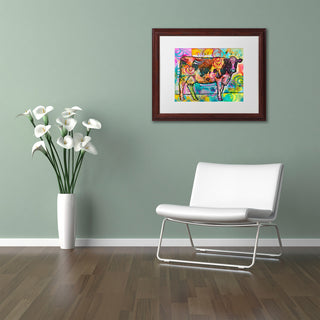 Dean Russo 'Cow' Art, Wood Frame, White Mat, 20x16