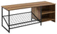 Clayton 48" Industrial Entry Bench with Shoe Storage - Rustic Oak