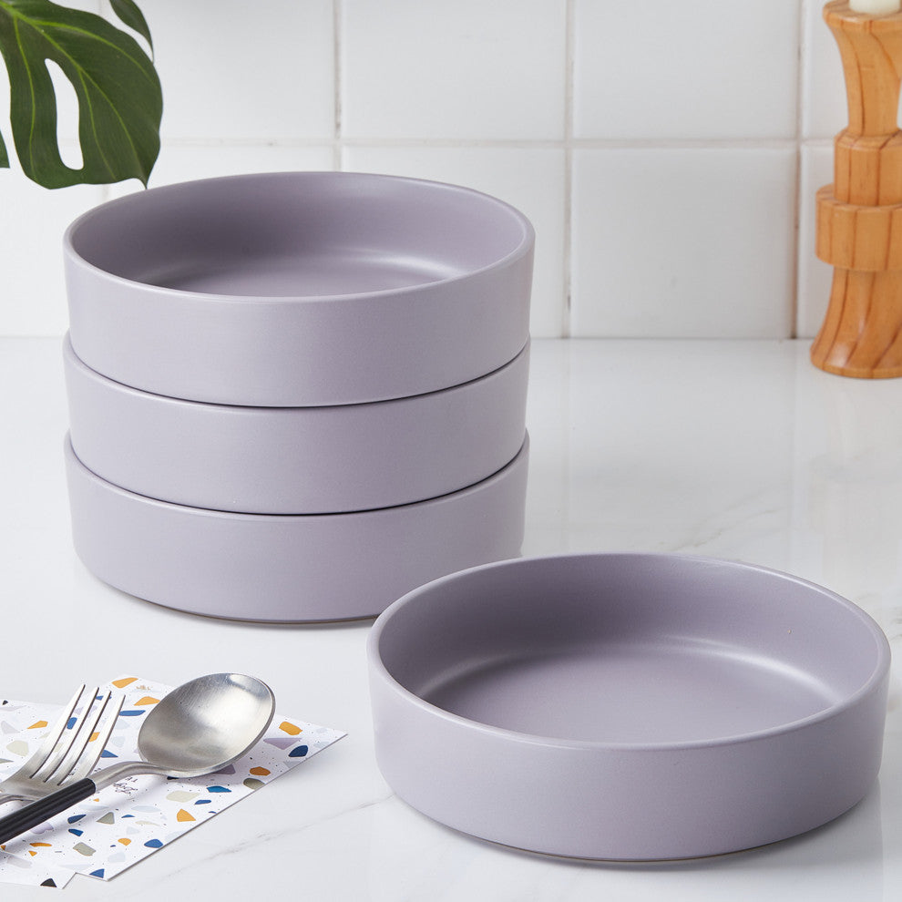 Stone Lain Cleo Stoneware 32 Piece Dinnerware Set, Light Gray