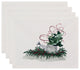 Gardener's Holiday Delight, Geometric Print Placemat, Green (Set of 4), 18 x 14"