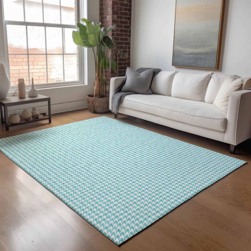Addison Premium Washable Mayfield AMF137 Blue 3'' x 5'' Rug