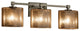 Fusion Tetra 3-Light Bath Bar, Oval, Brushed Nickel, Mercury Glass Shade