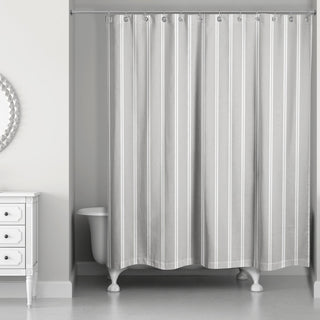 Linen Stripes 2 71x74 Shower Curtain