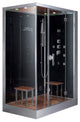 Platinum Black Steam Shower, Black, Right Shower