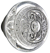 Rope Rosette Single Dummy Crystal Egg and Dart Knob, Antique Pewter, ROPCED