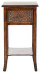 Safavieh Ernest End Table With Storage Drawer, Dark Brown