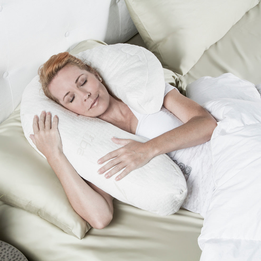 Avana Uno Side Sleeper Memory Foam Snuggle Pillow, Bamboo