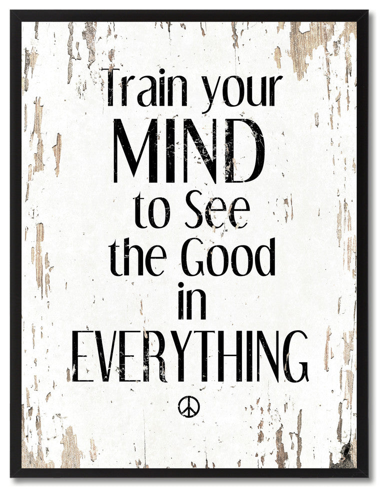 Train Your Mind  Inspirational, Canvas, Picture Frame, 13"X17"