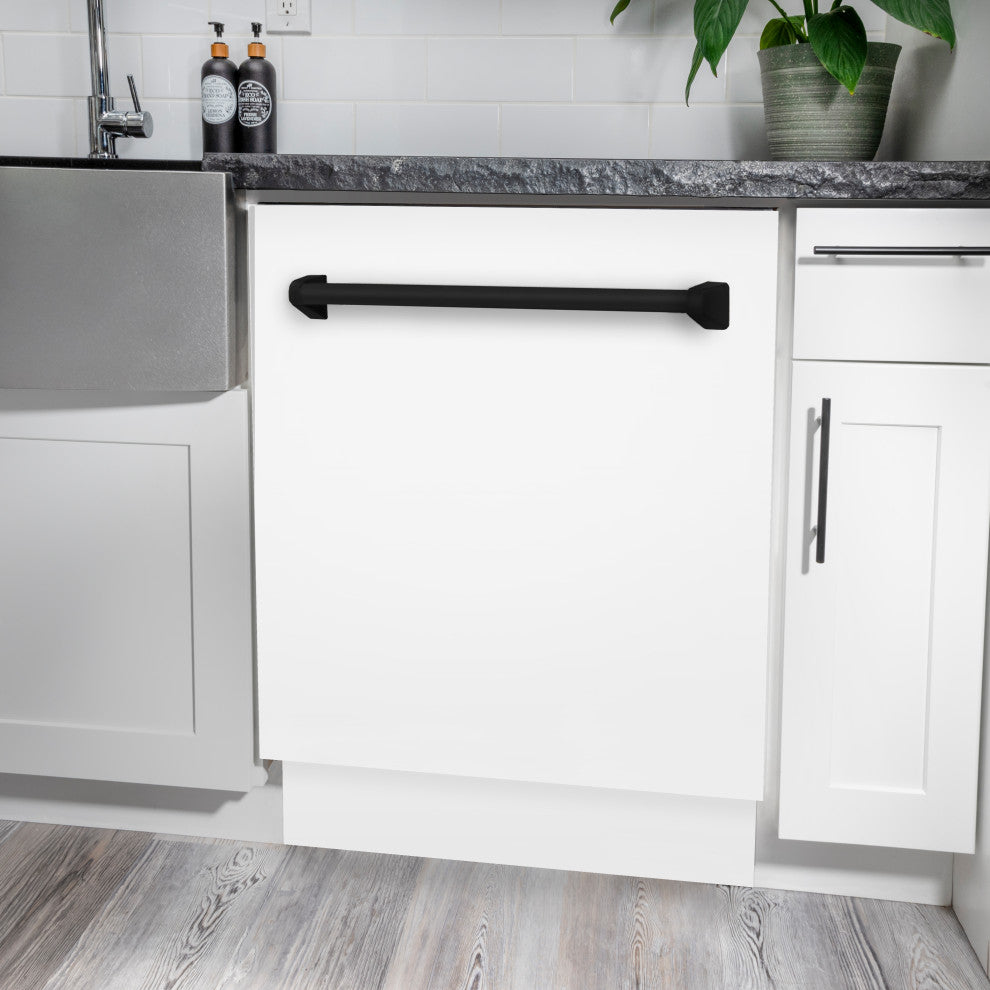 ZLINE 24" Tall Tub Dishwasher, White Matte DWVZ-WM-24-MB