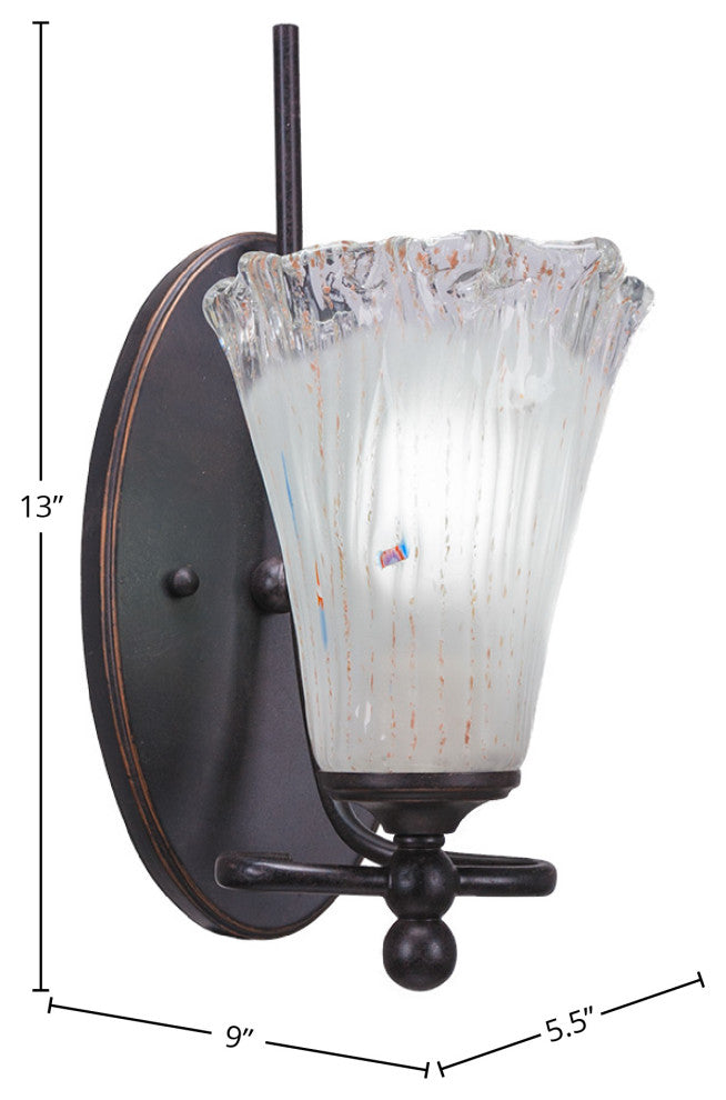 Capri 1-Light Wall Sconce, Frosted Crystal