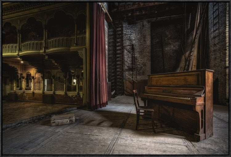 "Show, Interrupted" Framed Canvas Giclee by Adrian Popan, 37x25"