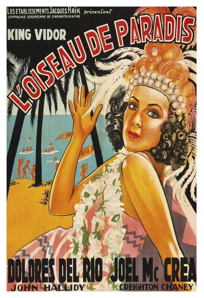 "Vintage Film Posters: Bird of Paradise "L'oiseau de Paradis" Print, 26"x38"