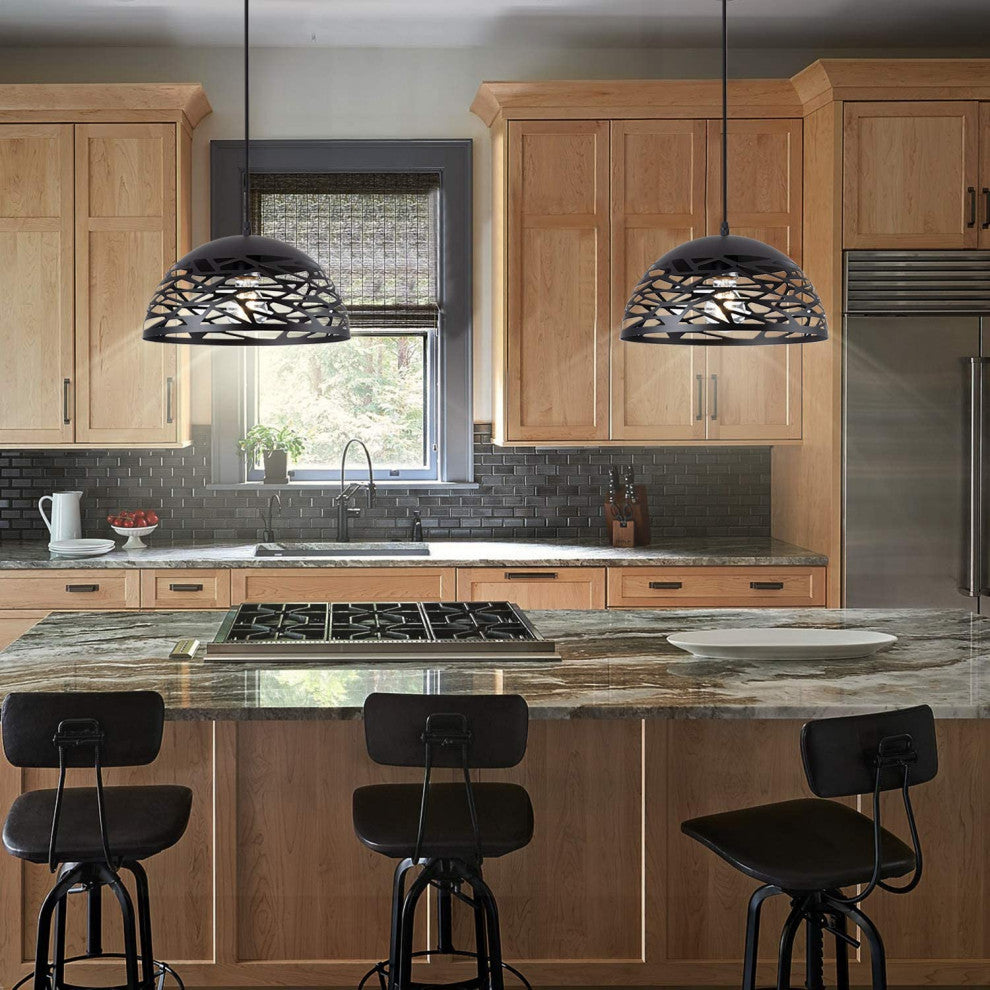 Modern Black Hanging Light Plug in Pendant Light Fixture